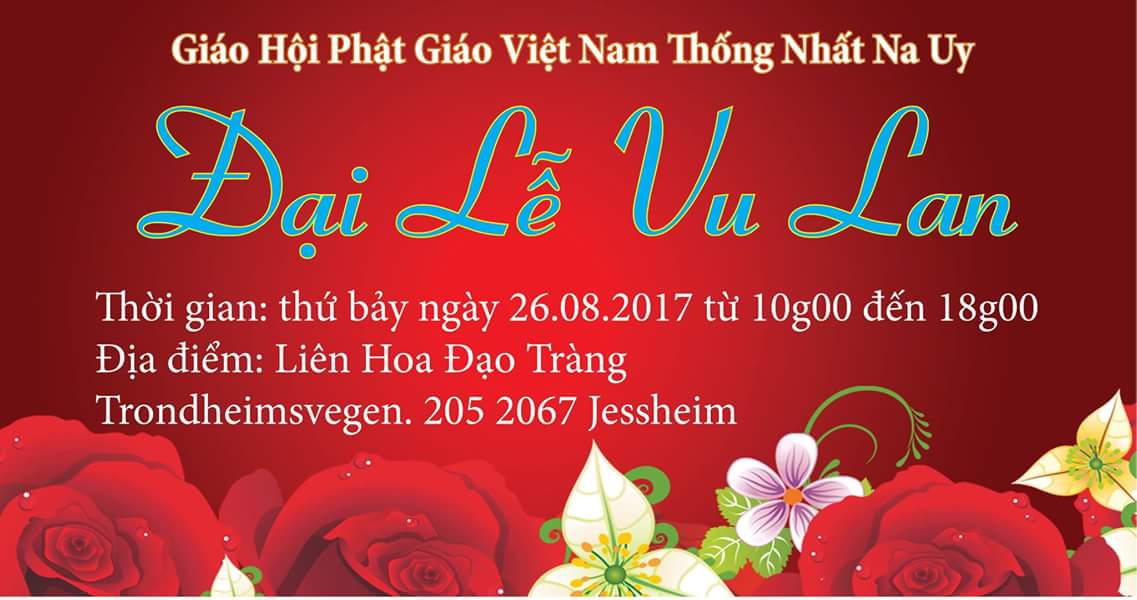 Thư Mời Đại Lễ Vu Lan 2017 – PL 2561