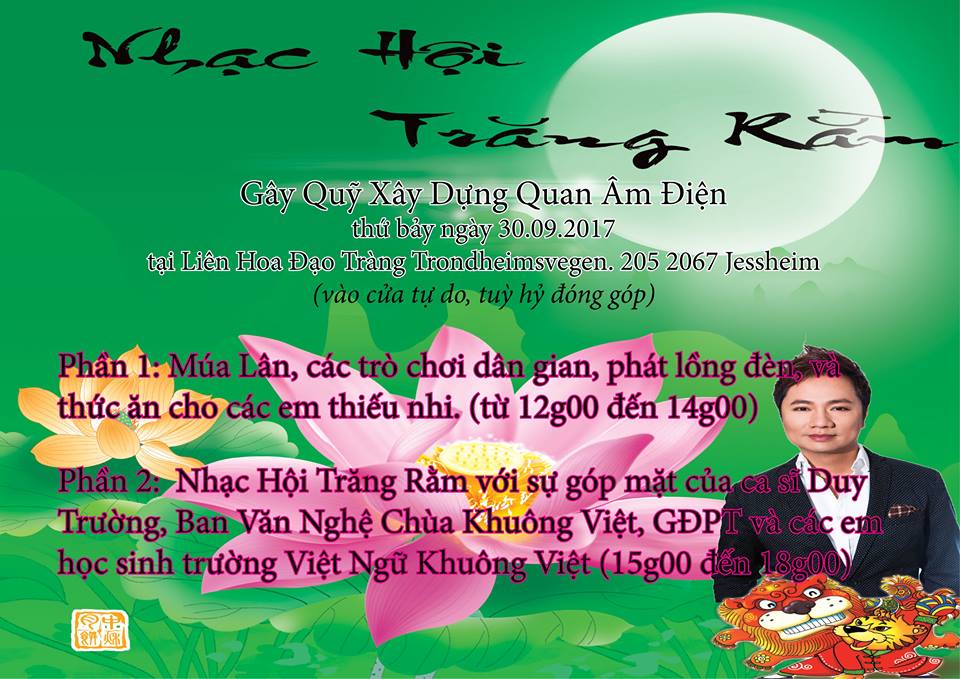 Thư Thông Báo/Thư Mời Nhạc Hội Trăng Rằm 3 – 2017