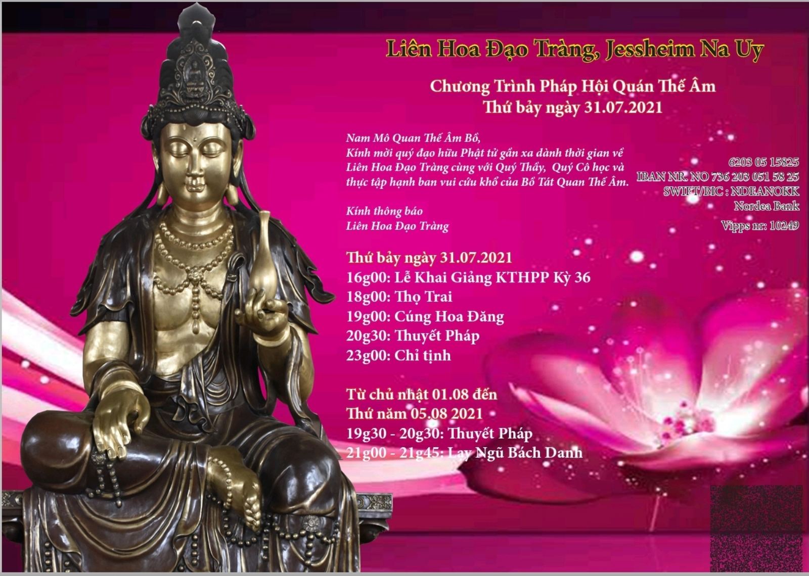 LHĐT – Pháp Hội Quan Âm 31.07.2021