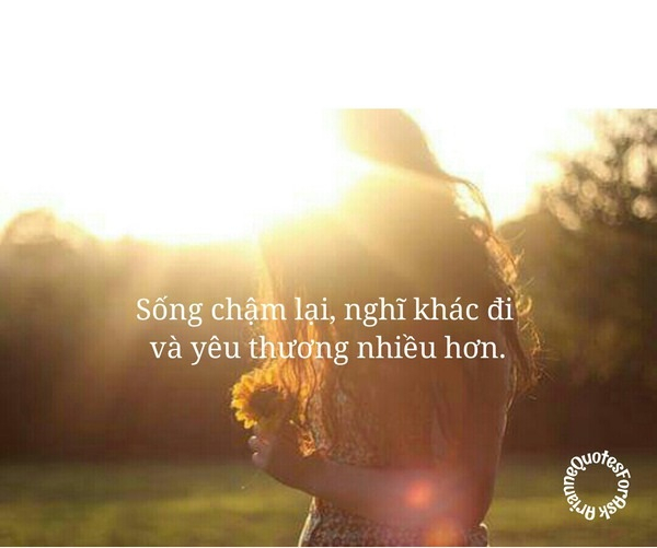 SỐNG CHẬM LẠI, NGHĨ KHÁC ĐI…